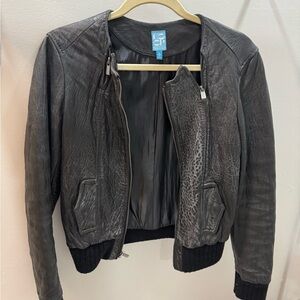 Barneys Women's Black Real Leather Jacket